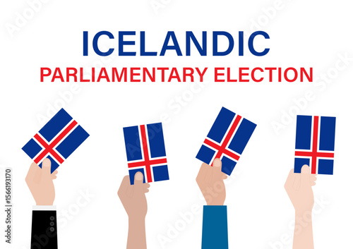 Election in Iceland. Election Concept. Vector Illustration.