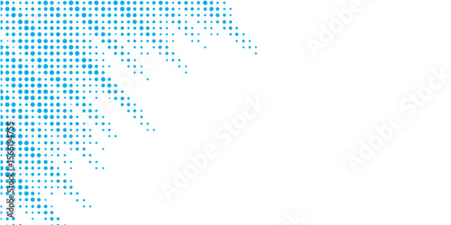 Blue halftone dot PNG background with soft gradient and modern digital layout.