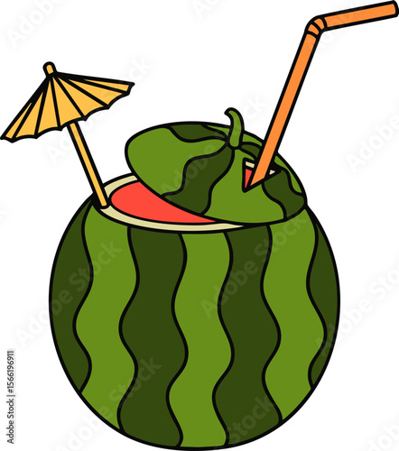 Watermelon juice vector image