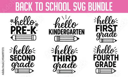 Back to School SVG Bundle, Pencil SVG, Grade Level Vibes svg, Teacher svg,School, School Shirt svg,Kid Shirt svg,Cut File Cricut, Silhouette