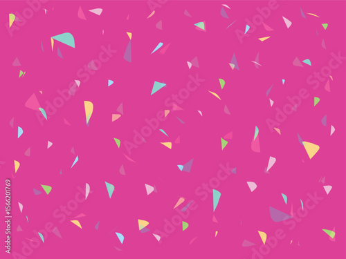 conffeti illustration on pink background.eps