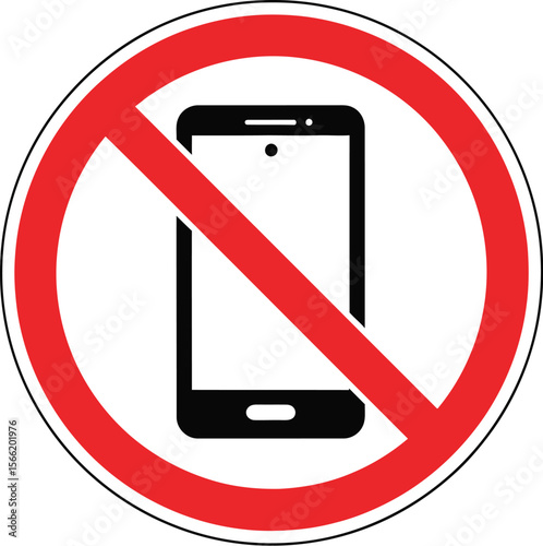 No phone sign mobile phone prohibited cell phone ban area restriction symbol