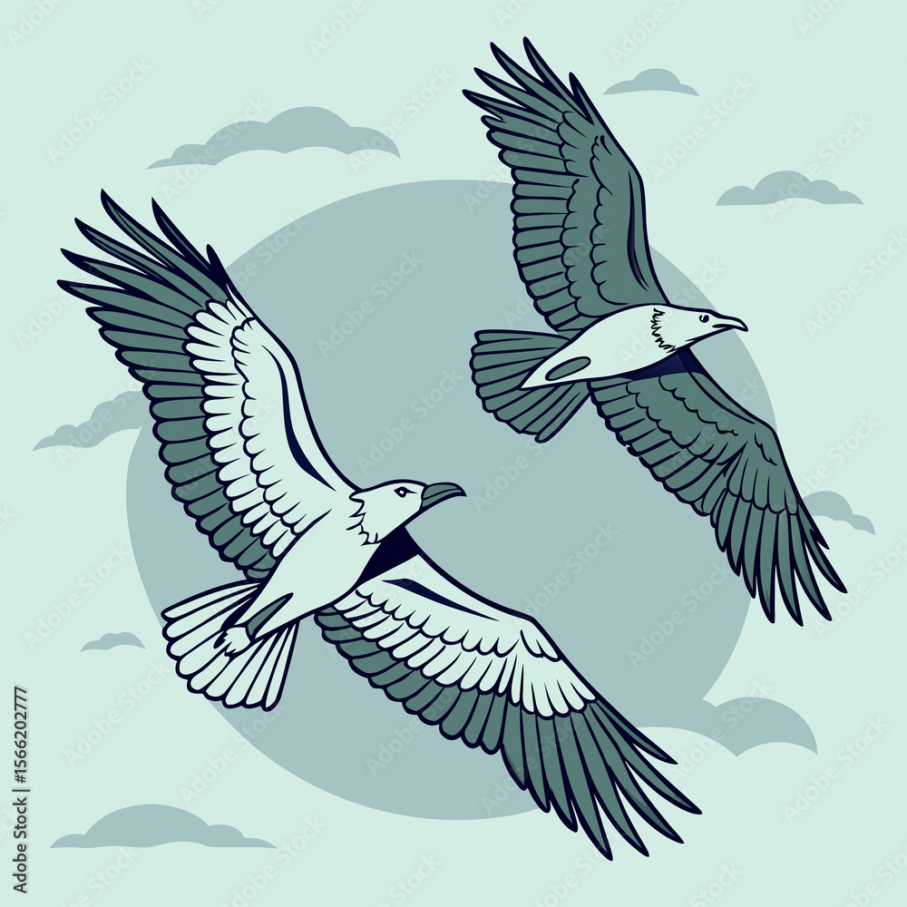 Obraz premium vector illustration of a bird