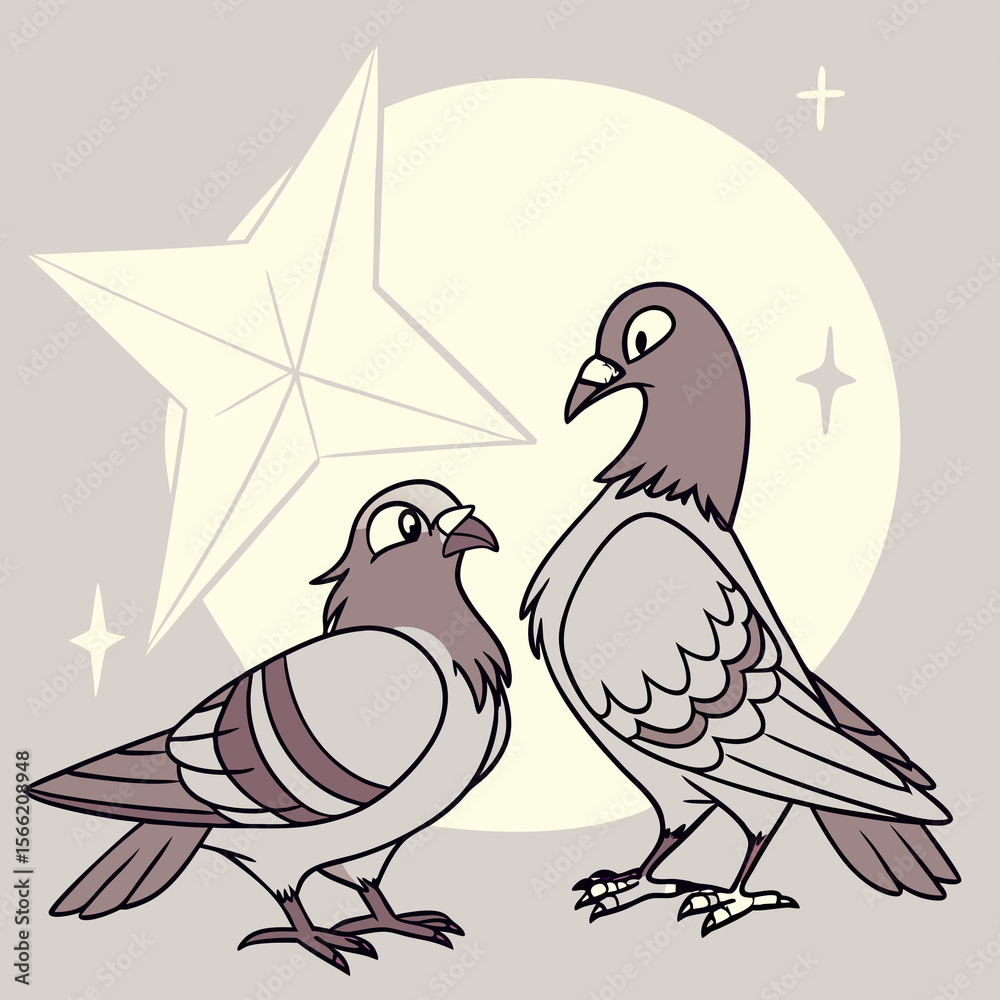 Obraz premium two birds on a branch