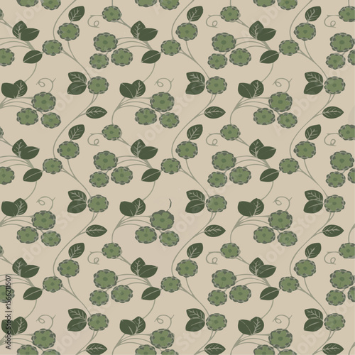 seamless pattern with green leaves