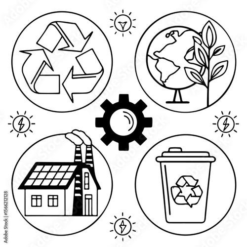 vector recycle icons