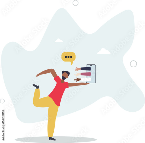 Customer engagement or attract client with marketing.Online campaign for loyalty, character life .