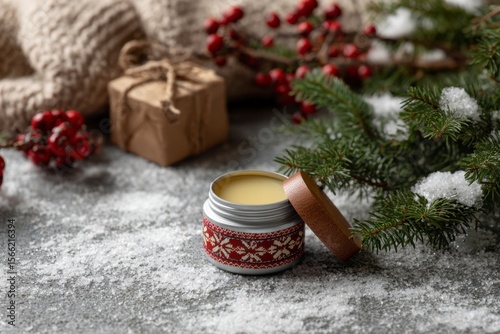 Body Balm with Christmas Decoration