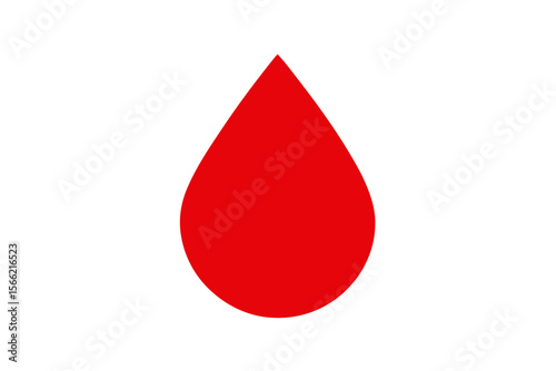 Blood Drop Red Liquid Icon On White Background