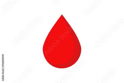 Blood Drop Red Liquid Icon On White Background