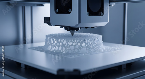 The advanced manufacturing of a lightweight structure using a modern three dimensional printer is now in process.