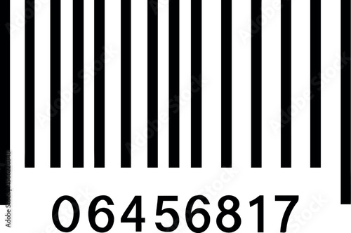 Vector art of a barcode for product identification isolated on white background