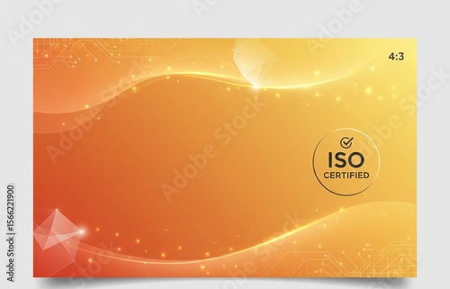 Professional ISO Certification & Quality Management PPT Background with Business Compliance

