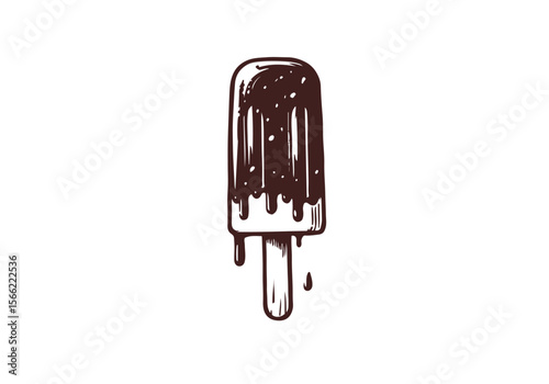 Popsicle simpple hand drawn vector illustration