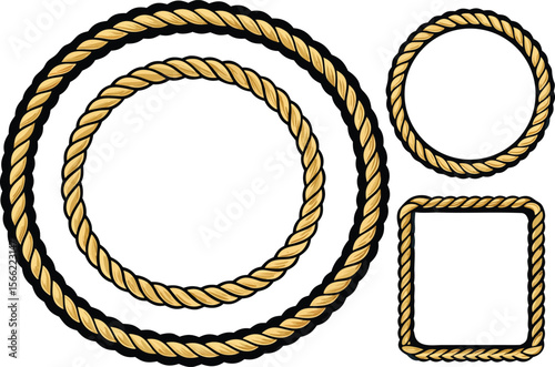 Rope Frame Collection Circular and Square Designs for Creative Projects