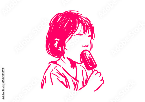 Popsicle simpple hand drawn vector illustration