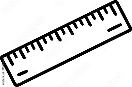 Vector art of a straight ruler for precise measurement isolated on white background