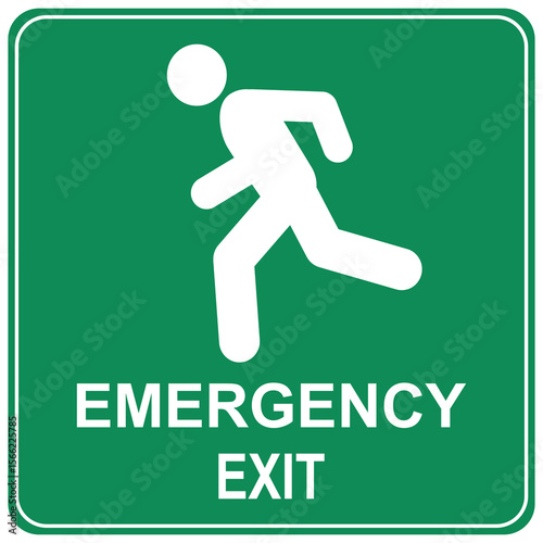 Emergency exit sign, Exit icon sign. Vector illustration design