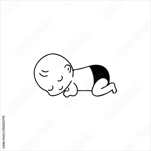 vector illustration of a baby 