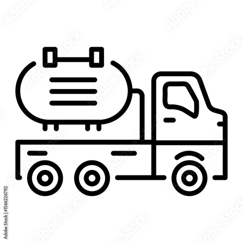 A linear style icon representing slurry tanker