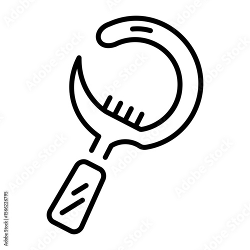 A line style icon showing sickle