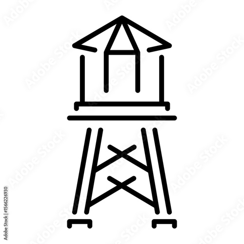 A linear style icon representing water tank