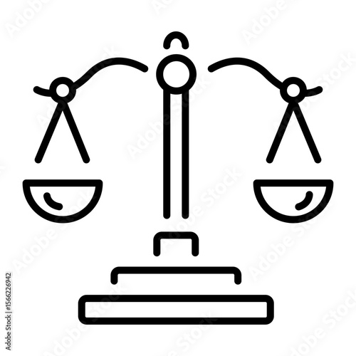 A linear style icon representing weighing scale