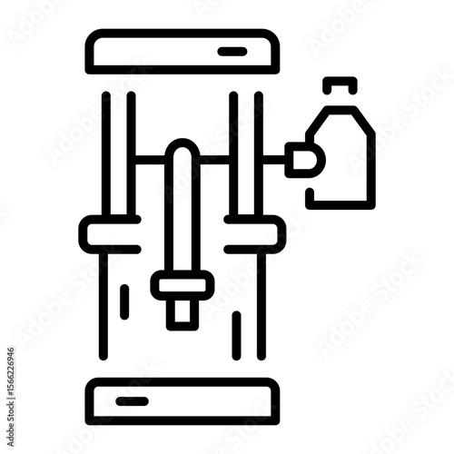A linear style icon representing well pump