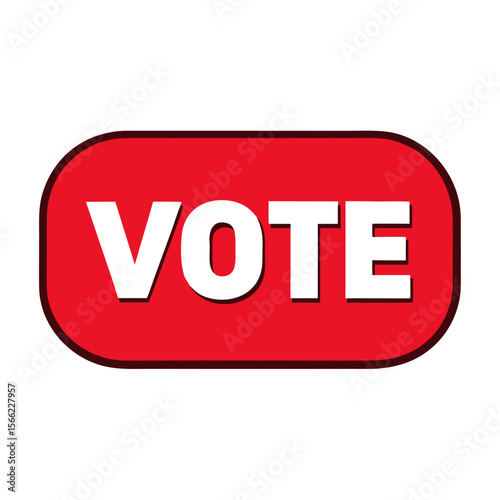 Sticker design of  vote