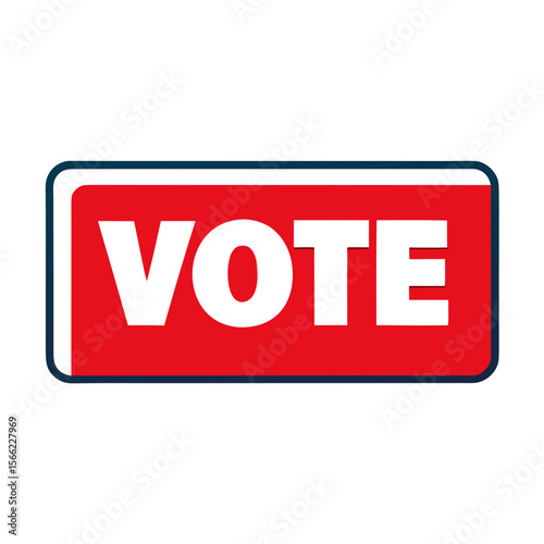 Sticker design of  vote