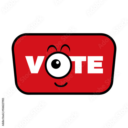 Sticker design of  vote