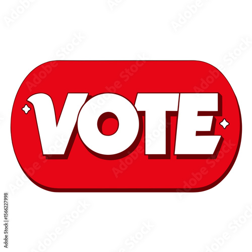 Sticker design of  vote