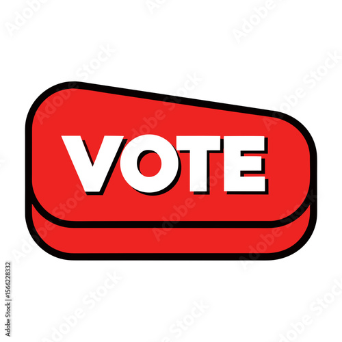 Sticker design of vote