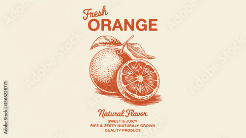 Fresh Orange Natural Flavor Sweet Juicy Ripe Zesty