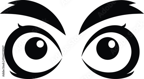 vector illustration of cartoon eyes