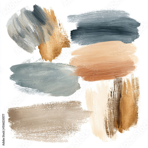 Earthy Hues: A Collection of Textured Paint Strokes