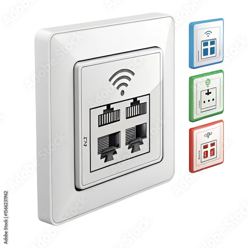 network socket icon icon set on white background