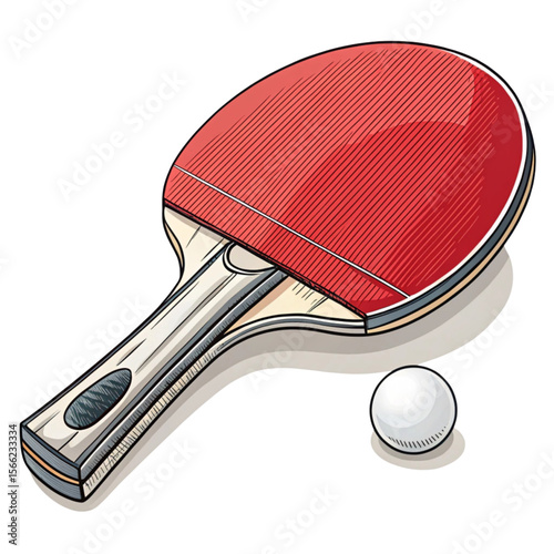 A ping pong racket icon on white background