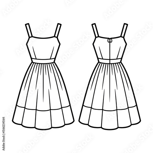 vector illustration of a fashion dress