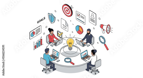 Innovative Collaboration Strategy Session Driving Business Growth Through Shared Vision and Focused Teamwork