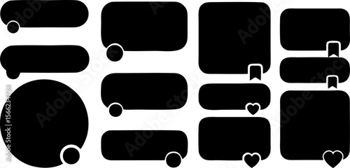 Chat Bubble and Message Icon Set