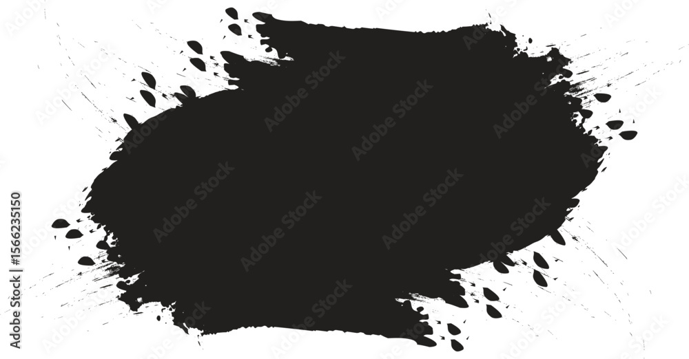 Fototapeta premium Black ink splat background