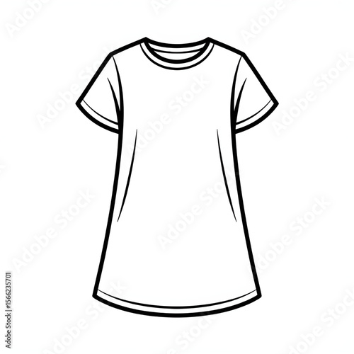 Illustration vector of a tunic dress coloring page