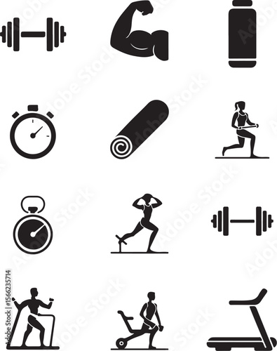 Bodybuilding Gym Icons

