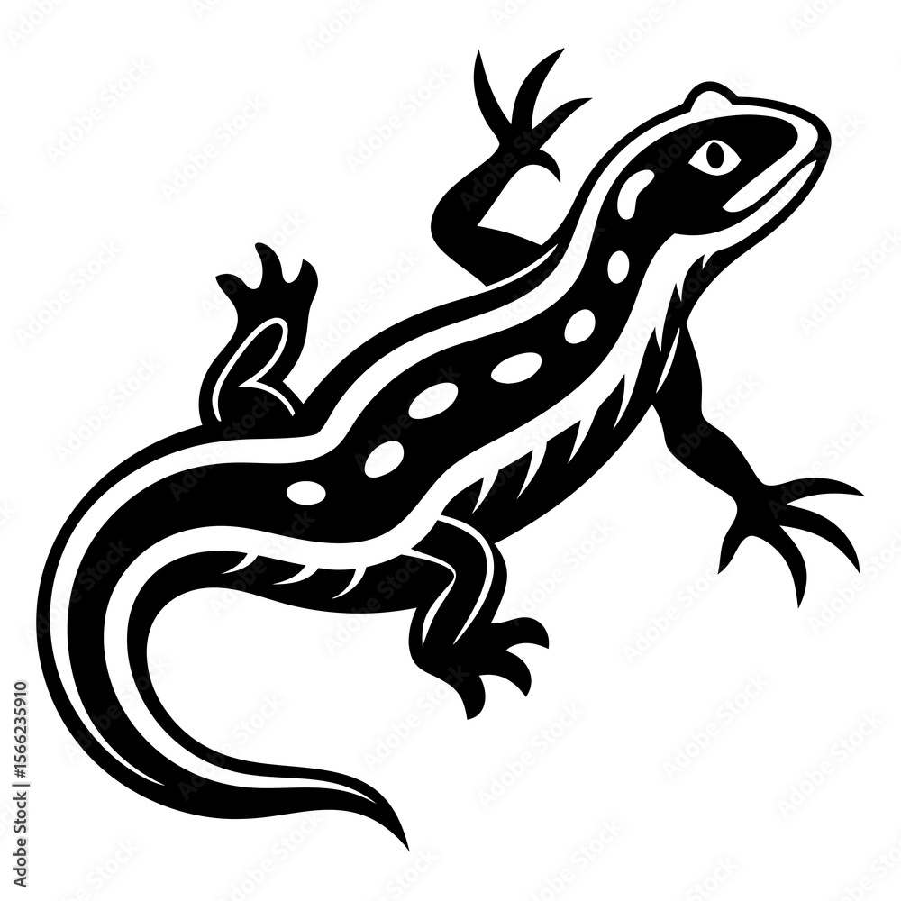Obraz premium lizard on white background