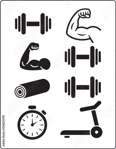 Fitness Vector Icons Set

