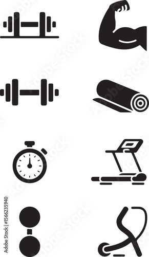 Fitness Vector Icons Set

