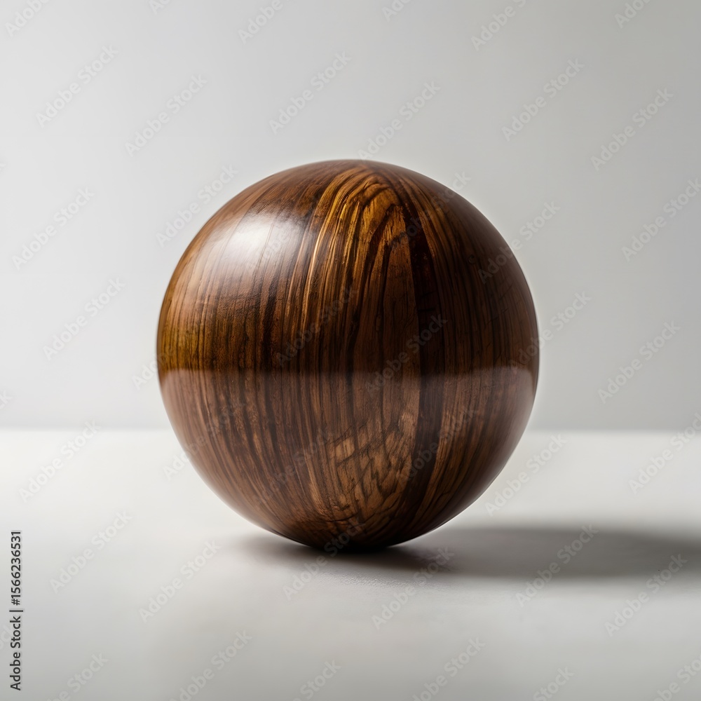Polished Dark Wood Sphere, a Minimalist and Elegant Decorative Piece.
Polished Dark Wood Sphere, a Minimalist and Elegant Decorative Piece.