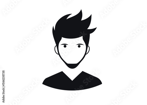 Stylish Male Avatar Icon Simple, Modern, and Versatile Profile Picture for Websites and Apps