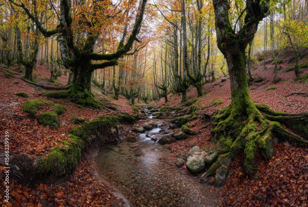 Naklejka premium river in autumn
